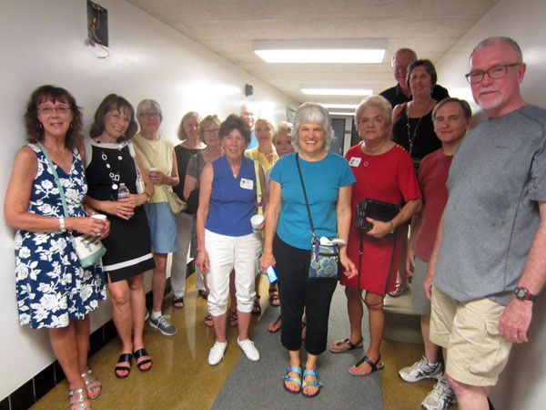Photo of people in RHS basement hall