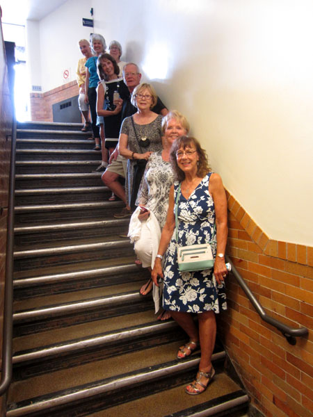 Photo of people on RHS cafeteria stairs