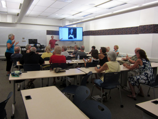 Photo of people in RHS classroom