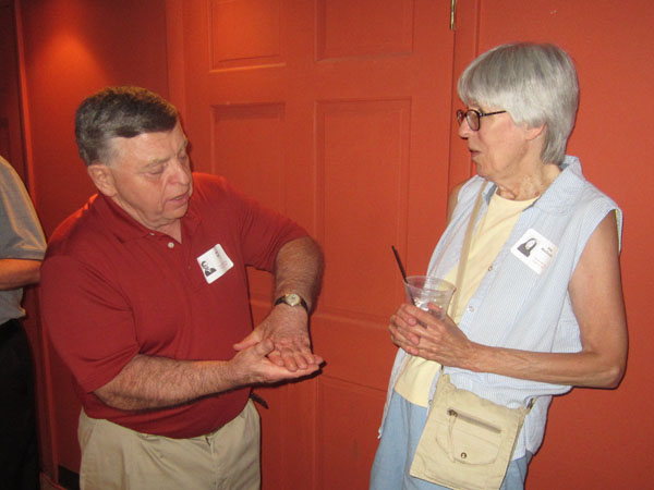 Photo of classmates in Bona Sera Restaurant